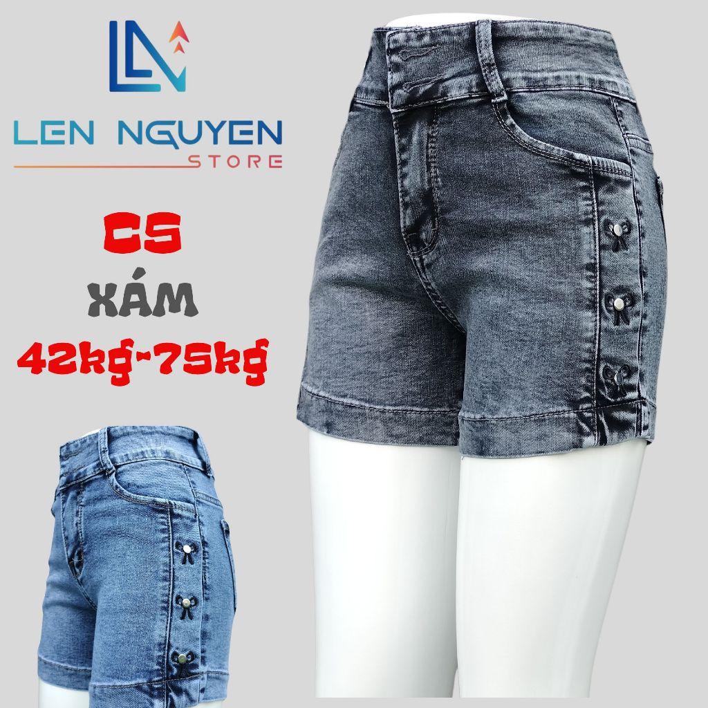 C5_Quần jean nữ, đùi, lưng cao, quần bò nữ dáng ôm, quần rin nữ có big size, cho 42kg đến 75kg,LEN NGUYEN STORE