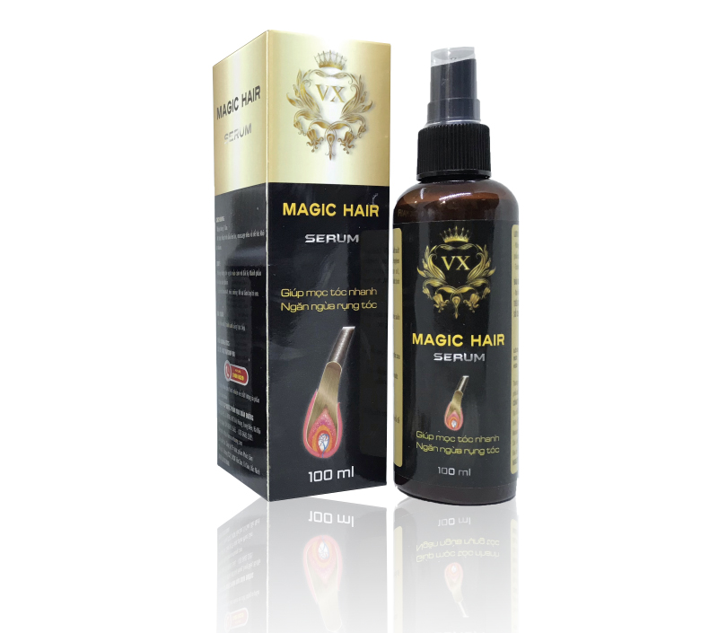 Thực Phẩm Chức Năng Vạn Xuân Đường Viên Uống Magic Hair Gold và Magic Hair Serum Giúp Mọc Tóc Nhanh, Tóc Bạc Sớm Lọ 60 Viên