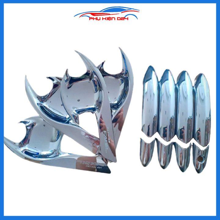 Ốp tay hõm Fadil 2019-2020-2021-2022 vân carbon, mạ crom chống trầy bảo vệ cửa xe ô tô