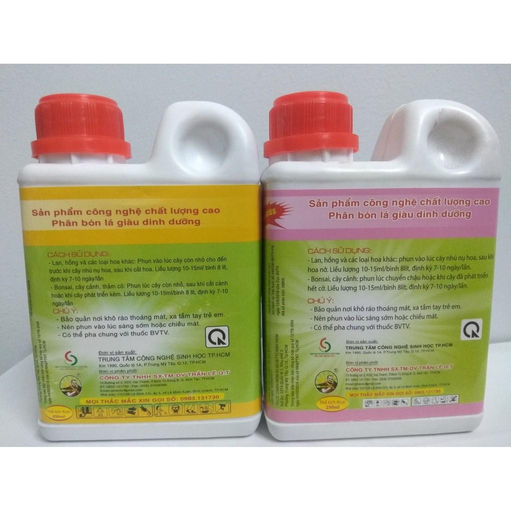 Combo 2 chai PHÂN BÓN LÁ TRÙN QUẾ 01 và 03 - chai 250 ml