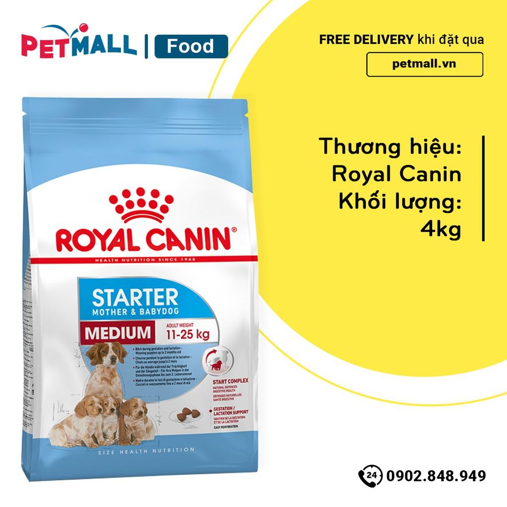 Thức ăn chó Royal Canin Medium Starter Mother & BabyDog 4kg - Chó mẹ mang thai & chó con < 2 tháng