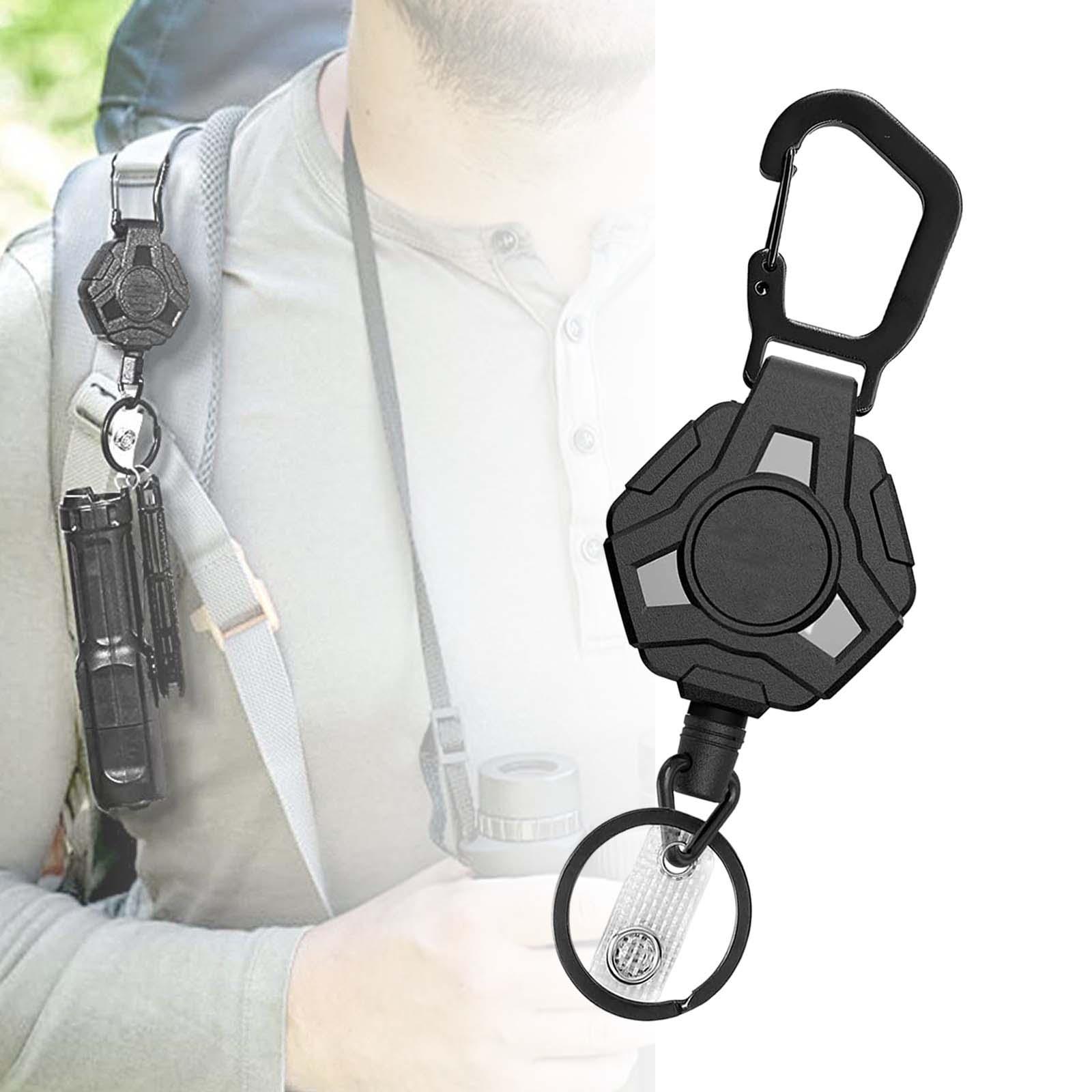 Retractable Keychain Storage Hook Outdoor Carabiner for Picnic Outdoor