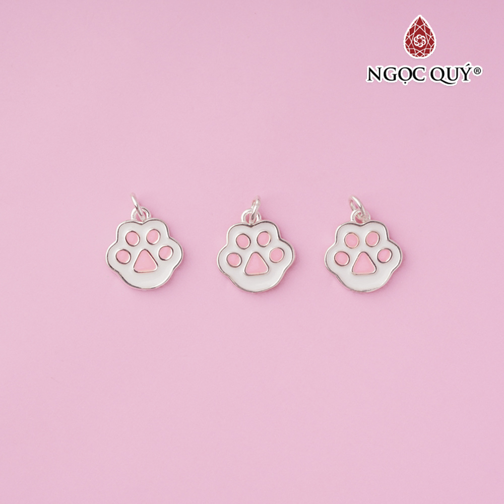 Charm treo hình bàn chân chó - Ngọc Quý Gemstones
