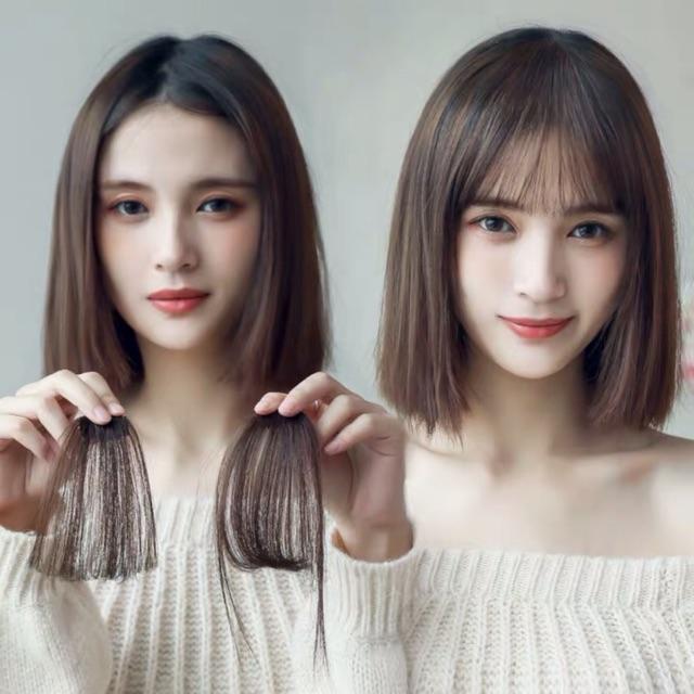 Tóc giả mái thưa có mai và không có mai