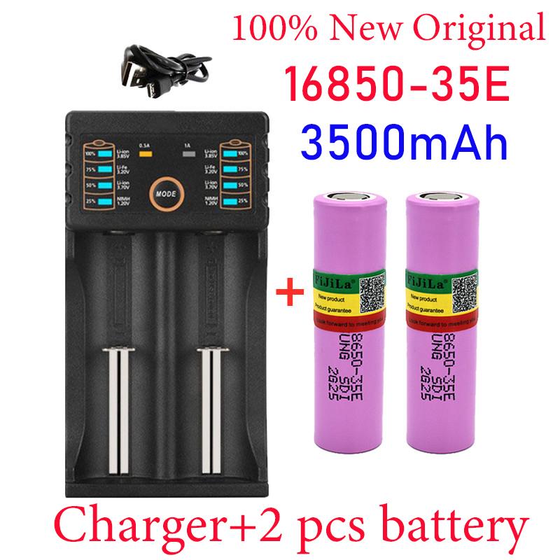2022 Mới Chính Hãng INR18650 35E 3.7V 3500MAh 20A Xả 18650 Pin Li-ion Pin Sạc 3.7V + Bộ Sạc Điện Áp Danh Định: 3.7V