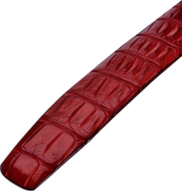 Thắt Lưng Nam Da Cá Sấu Gai Bụng Bản Lớn Huy Hoàng HT4776 - Nâu Đỏ