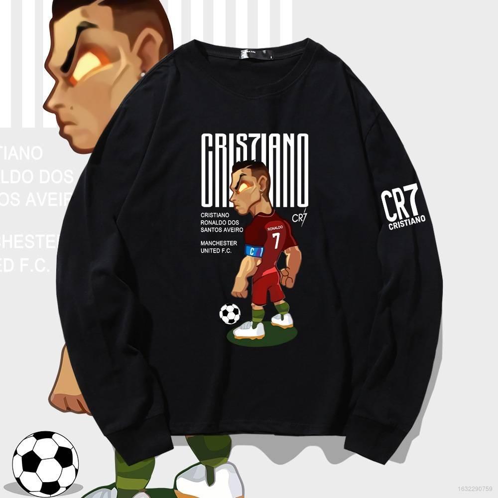 Áo nỉ tay dài họa tiết CR7 Ronaldo Manchester United F.C. phiên bản Q năng động