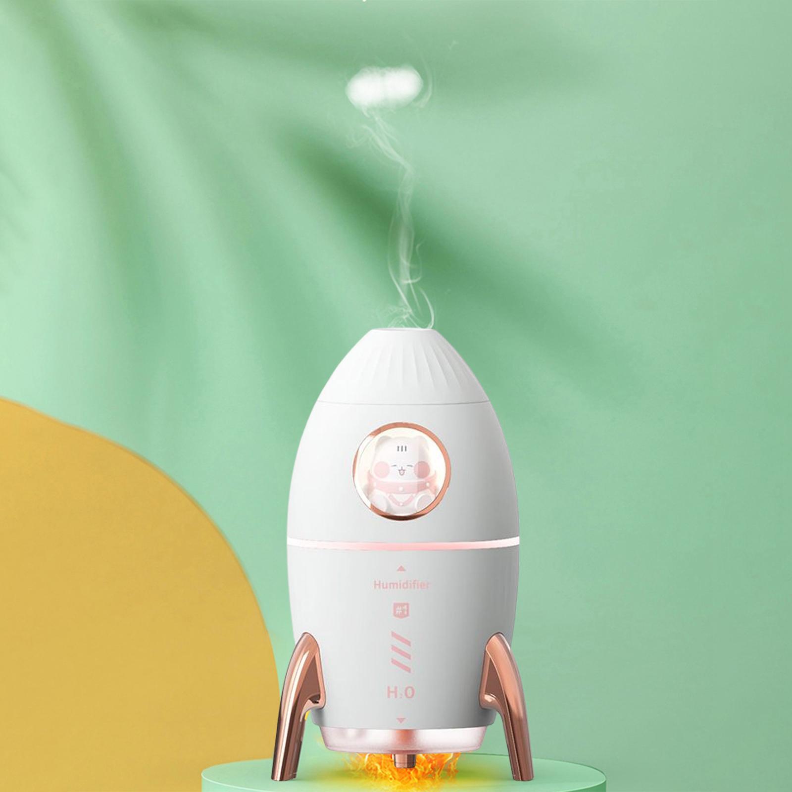 Portable 350ml Air Humidifier Desk Night Light Quiet for Bedroom Bedside Home Office