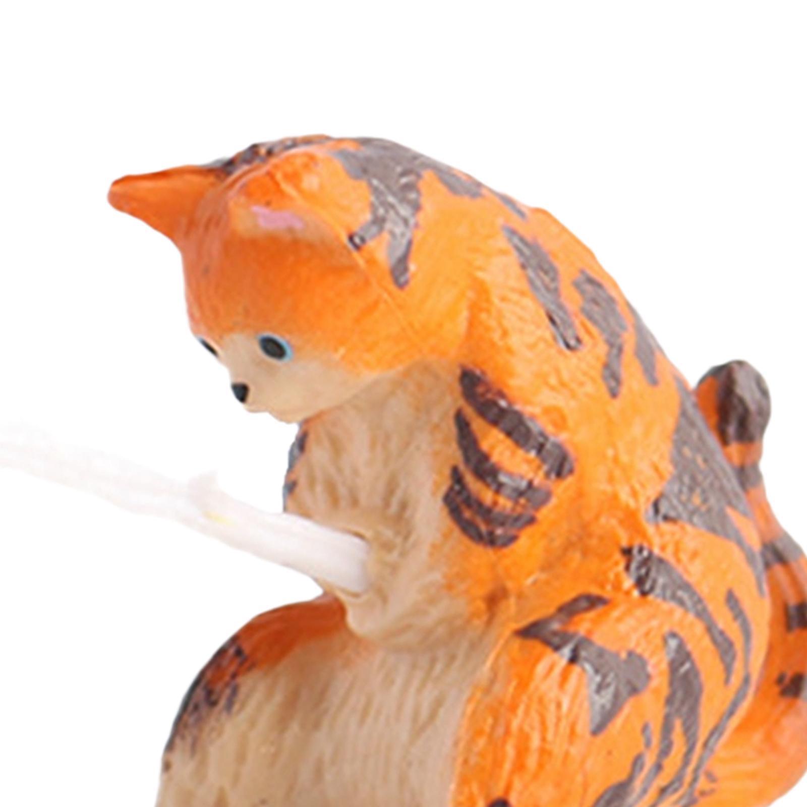 Cat Fishing Figurine Decorative Kitten Fishing Ornament for Garden