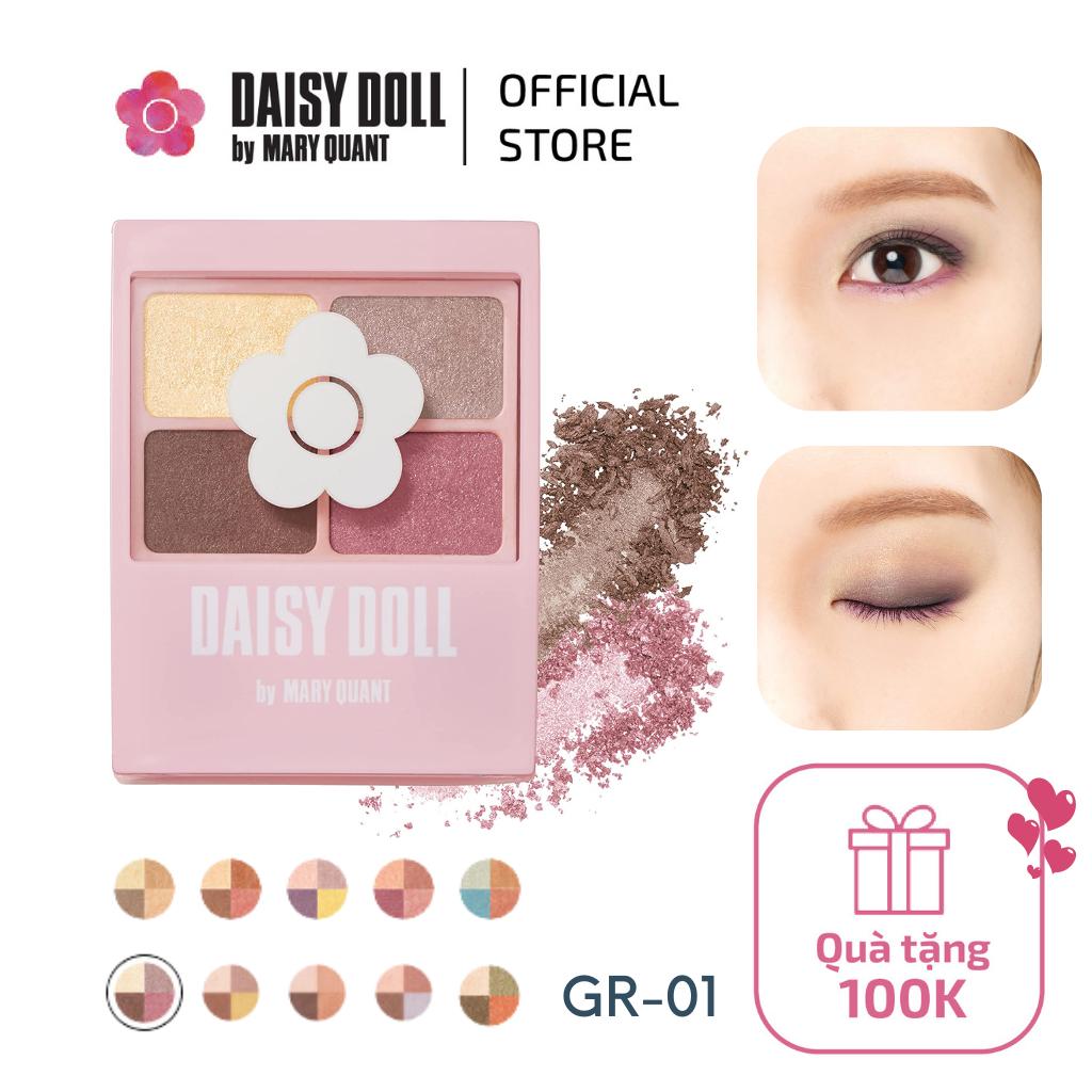 Bảng Phấn Mắt Daisy Doll By Mary Quant Nhật Bản Siêu Bền Màu Đa Chức Năng Phấn Má Hồng Bắt Sáng GR-01 Pink Greige 5.1g