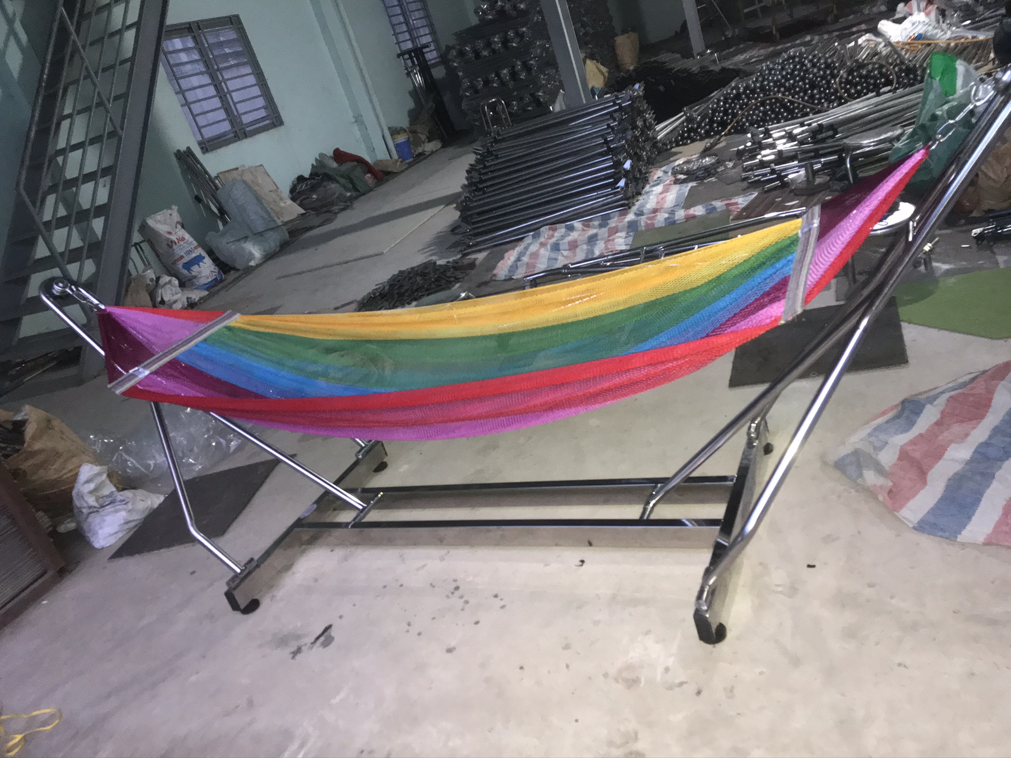 Bộ võng inox chân hộp cao cấp An Bình H36 tải trọng 250kg chất liệu inox 100% hàng chuẩn