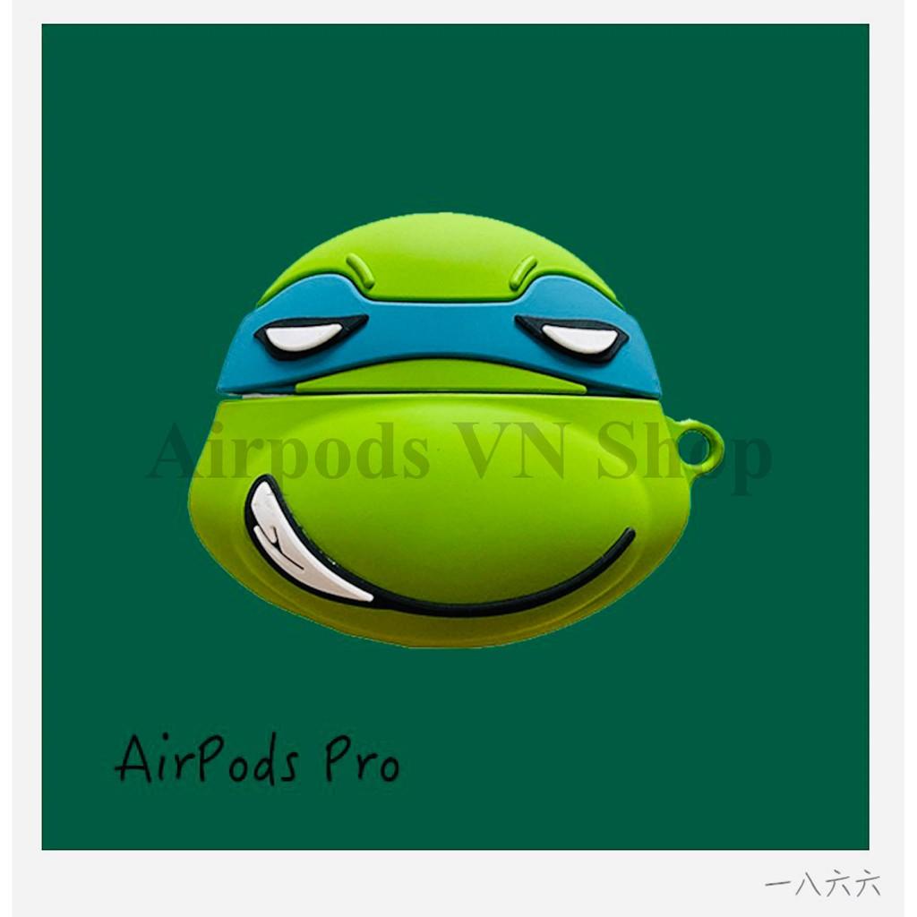 Bao Case Ốp dành cho Airpods 1/2, Airpods Pro Ninja Rùa cực ngầu silicon cao cấp