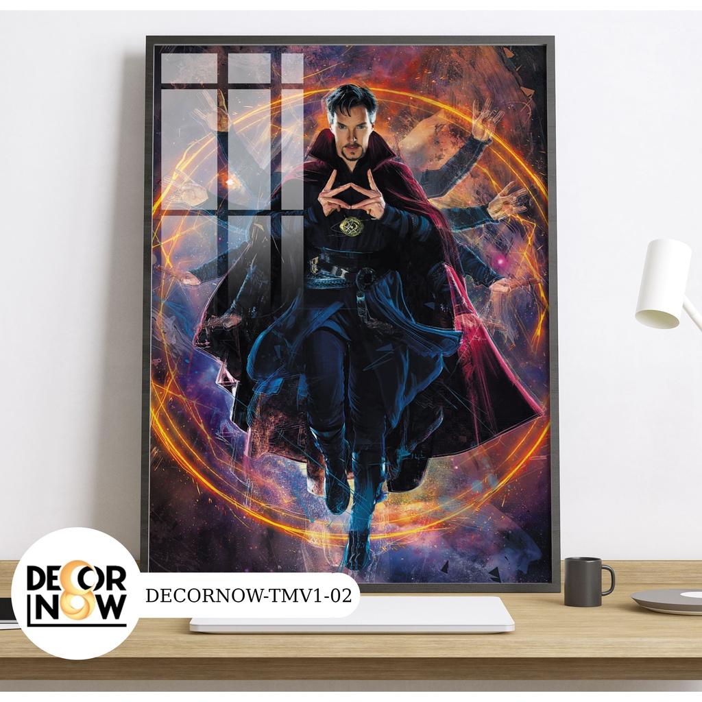 Tranh Treo Tường Tráng Gương MARVEL, Phòng Ngủ, Phòng Khách, DECORNOW, Size 30x40, Có Khung Composite DCN-18