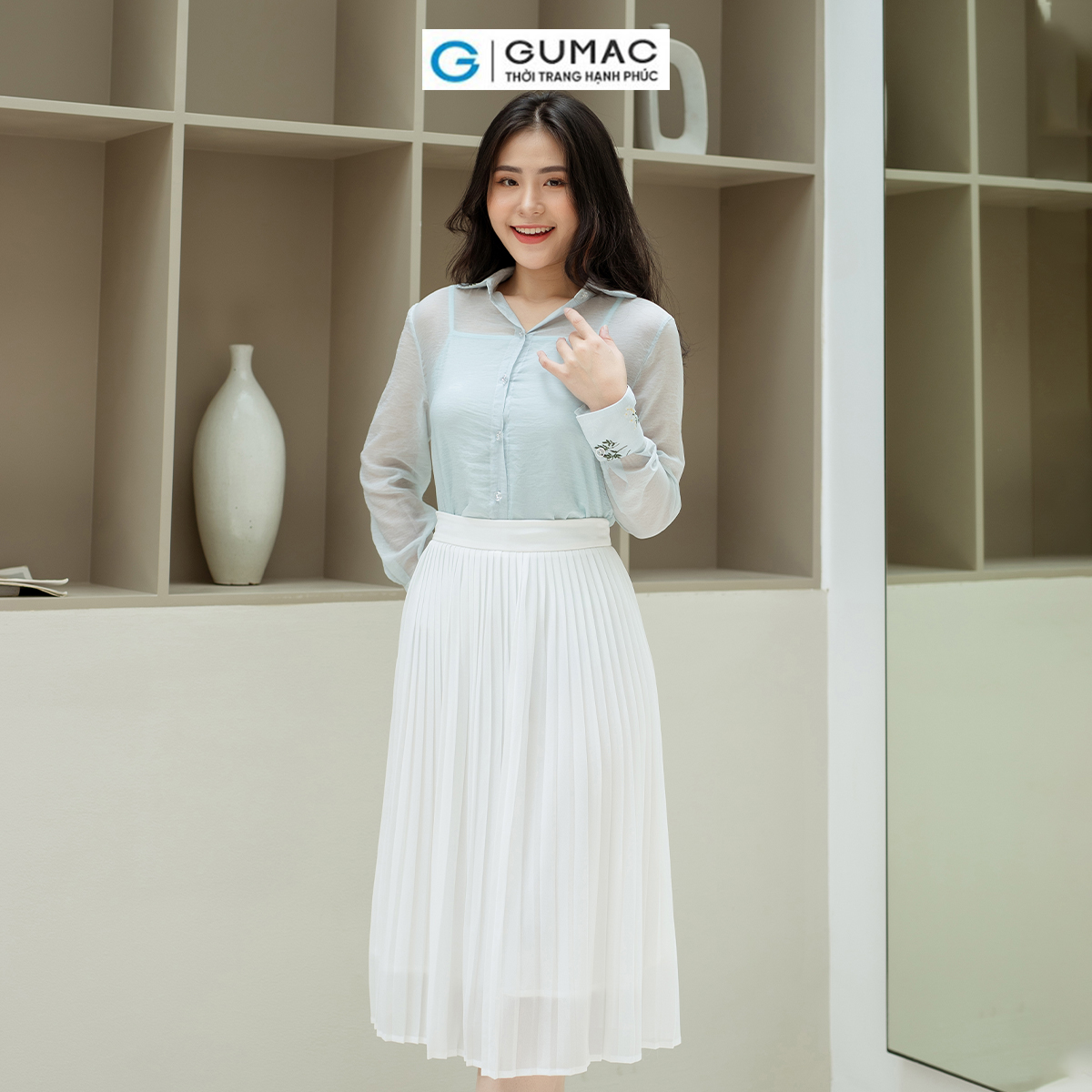 Chân váy dập ly GUMAC VD08012