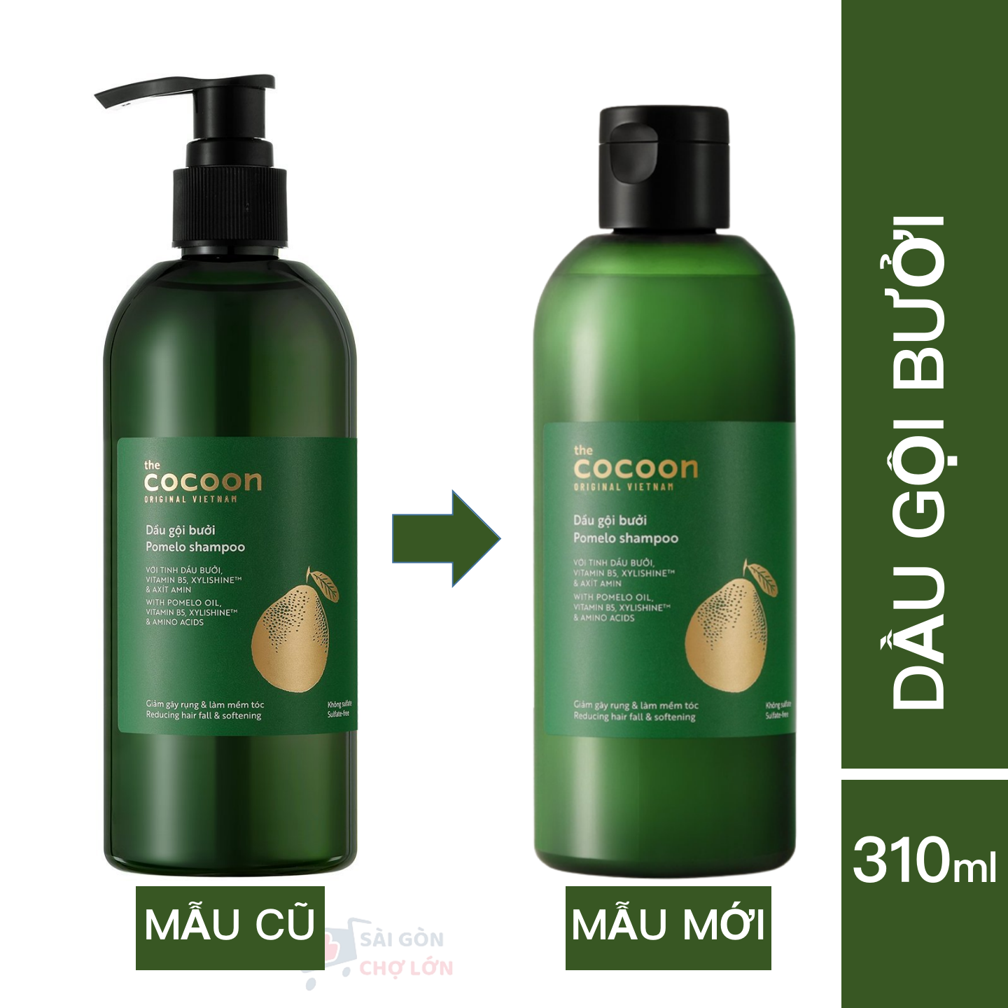 Bộ dầu Gội và Xả bưởi Cocoon cung cấp dưỡng chất và bổ sung độ ẩm cho tóc - Giúp tóc mềm và giảm gãy rụng