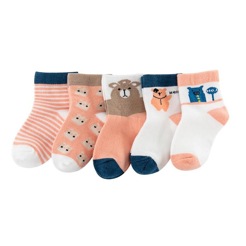 Set 5 đôi tất len 3 CHIỀU co dãn tốt và cực âp cho bé từ 0-5 tuổi