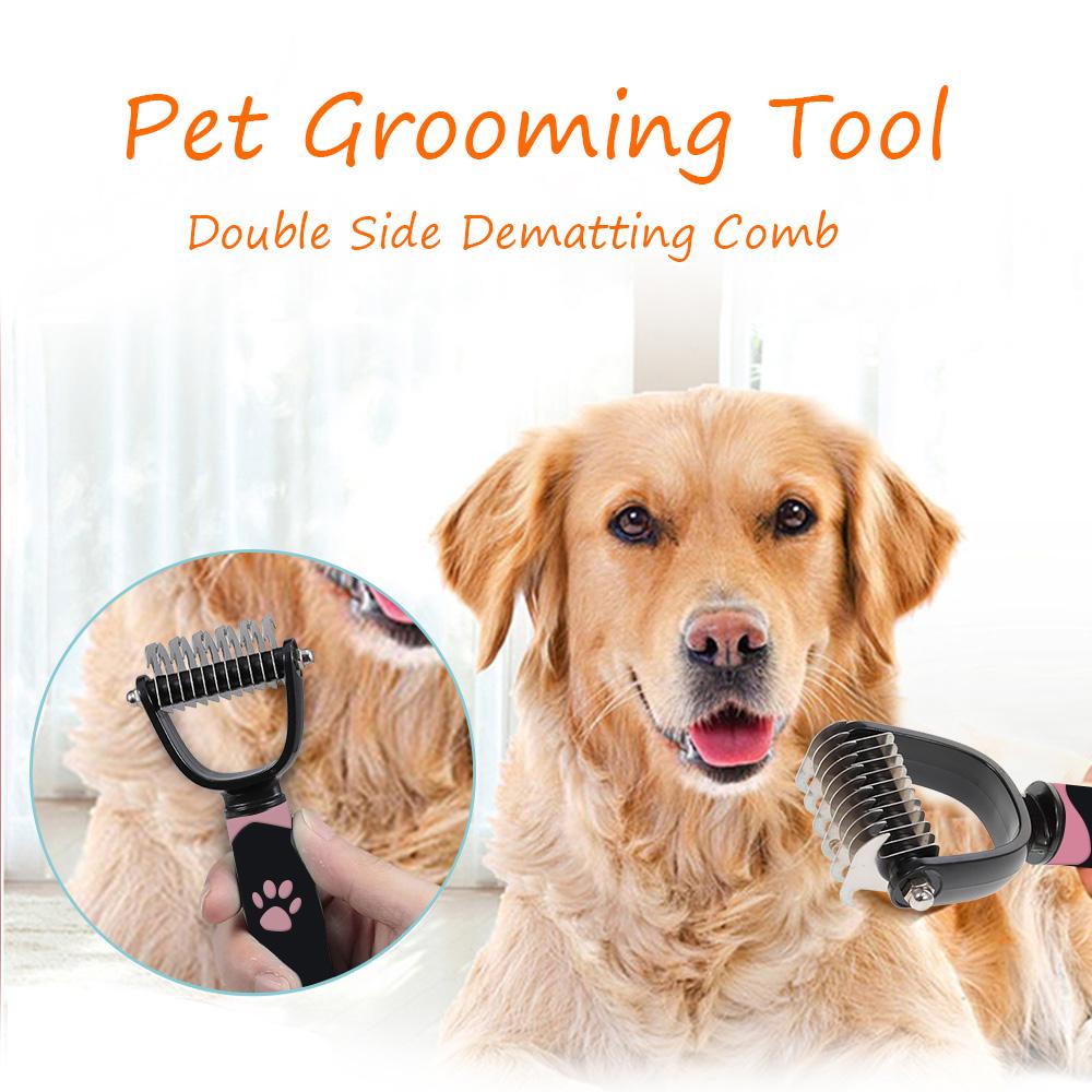 Lược chải lông hai mặt cho thú cưng bằng nhựa có độ bền cao
