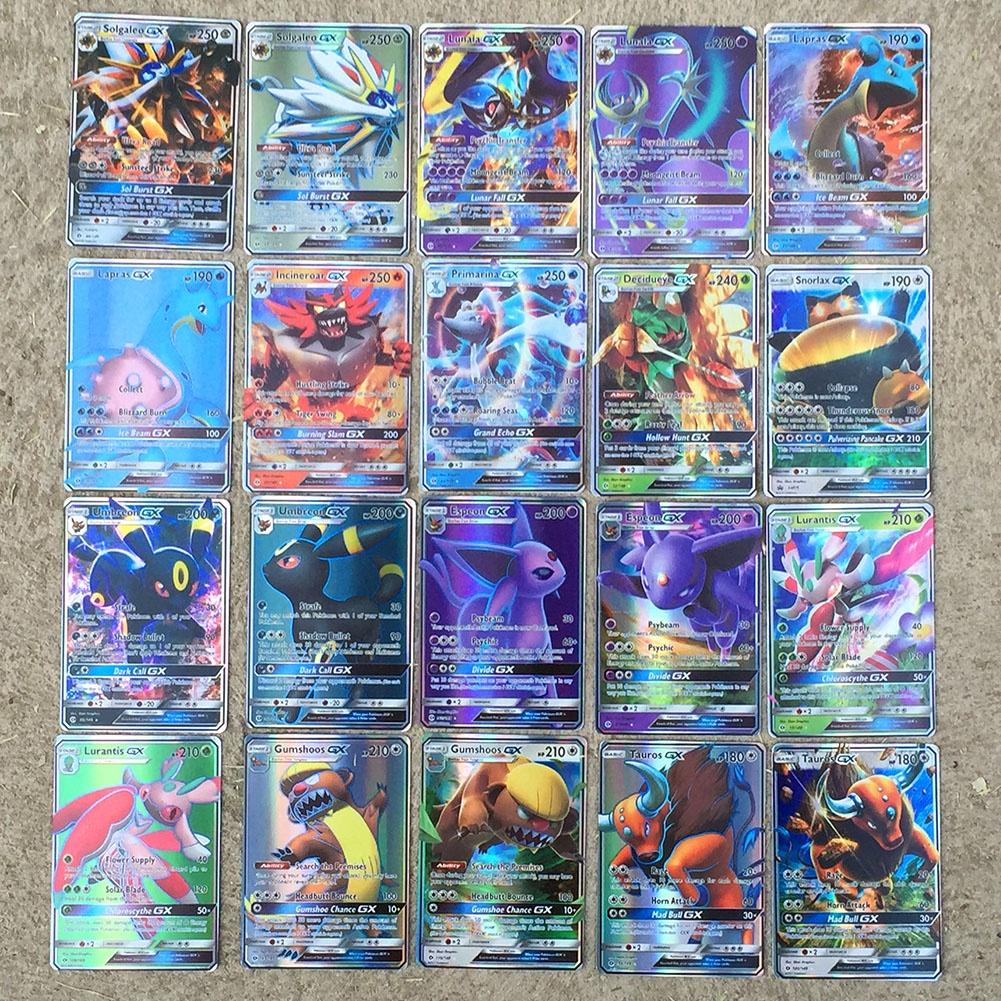 Bộ 100 thẻ bài Pokemon gồm 80 thẻ EX và 20 thẻ GX