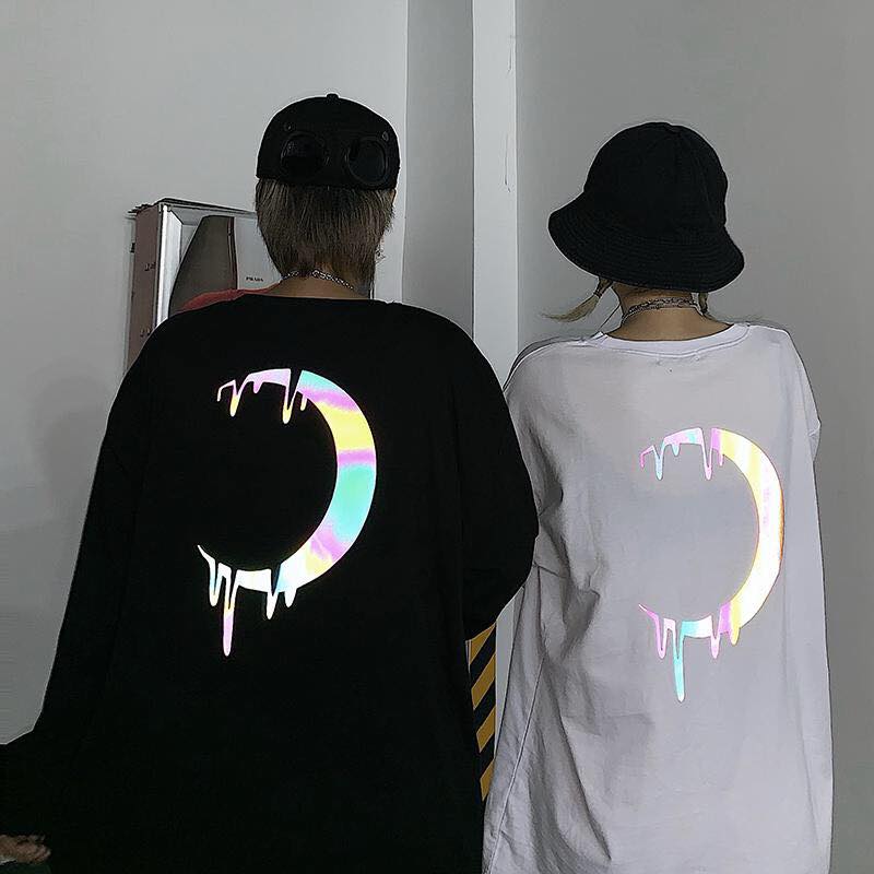 Áo Thun Tay Dài Dáng Rộng In Hình Phản Quang Long Tee Unisex - MM