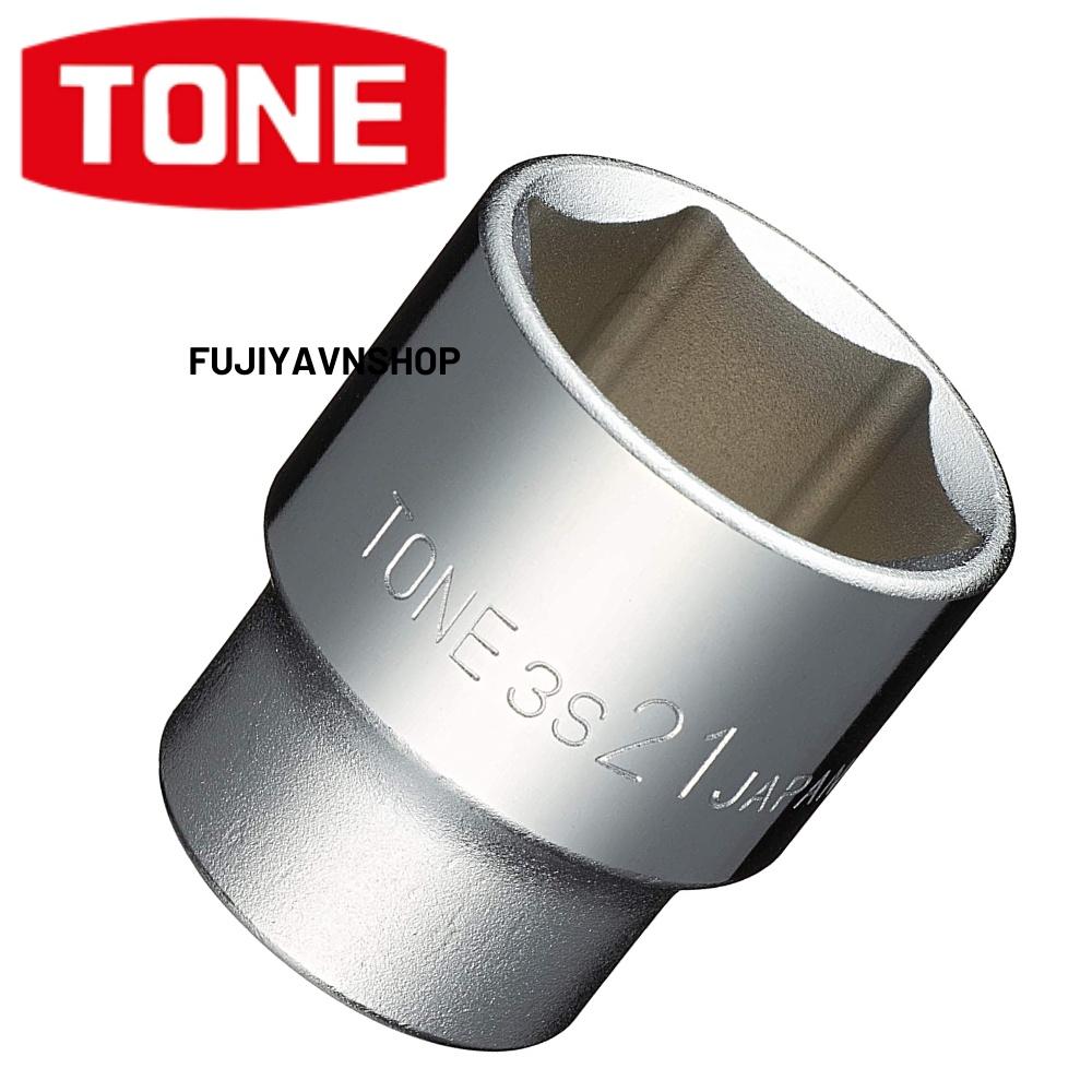 Đầu tuýp 6 cạnh ngắn Tone HP3S-21 ra đầu lục giác 21mm