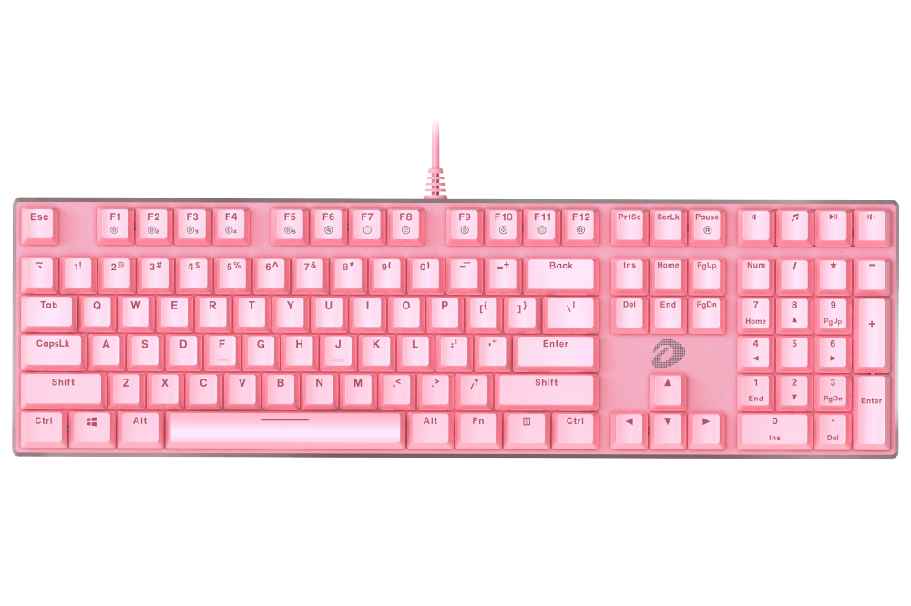 Bàn phím cơ Gaming DAREU EK810 Pink (PINK-LED, Blue/ Brown/ Red D switch) - Hàng chính hãng