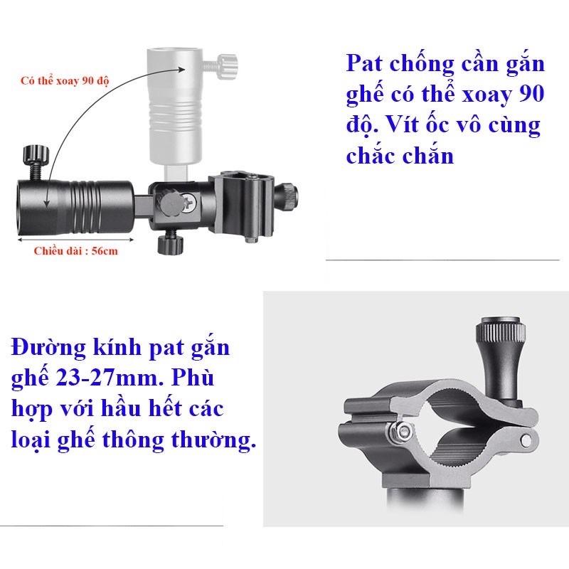 Bộ pat gắn ghế - pat rọng cá - pat chống cần - pat khay mồi - pat đèn câu cá cao cấp