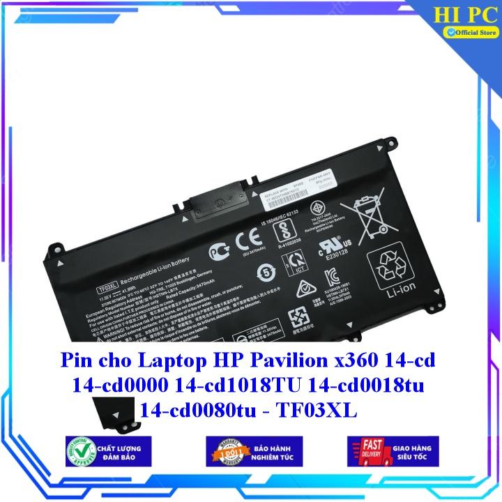 Pin cho Laptop HP Pavilion x360 14-cd 14-cd0000 14-cd1018TU 14-cd0018tu 14-cd0080tu TF03XL - Hàng Nhập Khẩu 