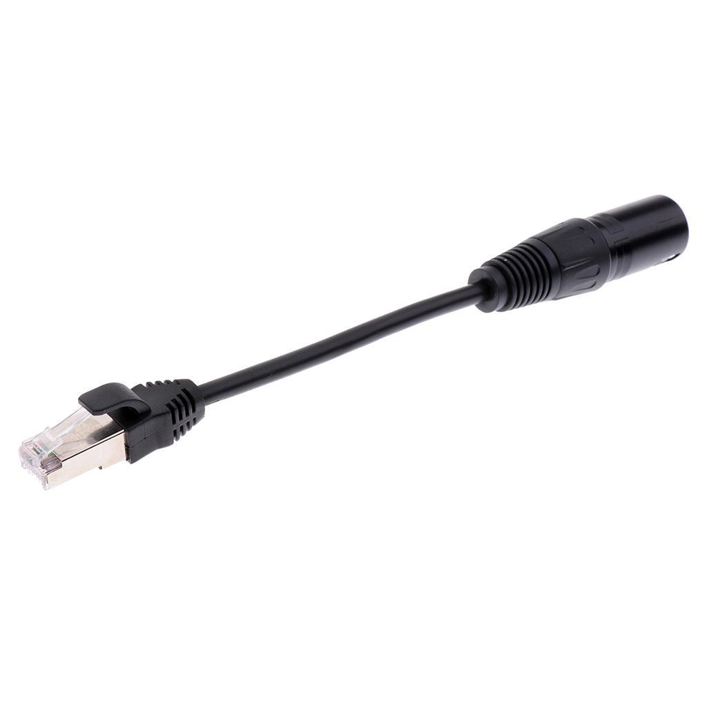 15cm XLR 3 Pin Male To RJ45 Female Network Connector Adapter Converter Cable + 15cm XLR 3 Pin Male To RJ45 Male Network Connector Adapter Converter Cable