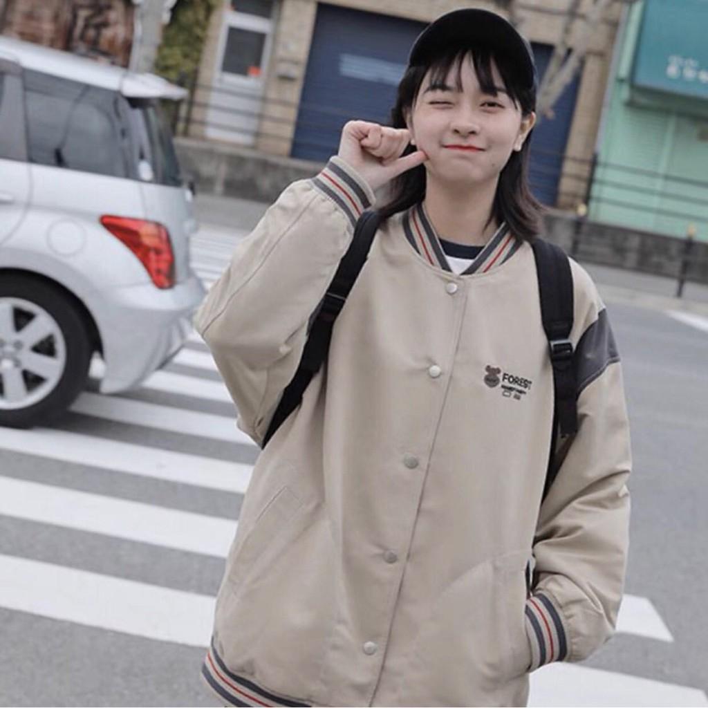 Áo Khoác BOMBER GẤU FOREST Ulzzang Unisex