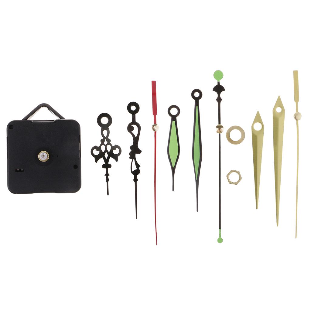 Quartz Clock Movement Mechanism & Hands Set Wall Repair Tool Part Silent Kit