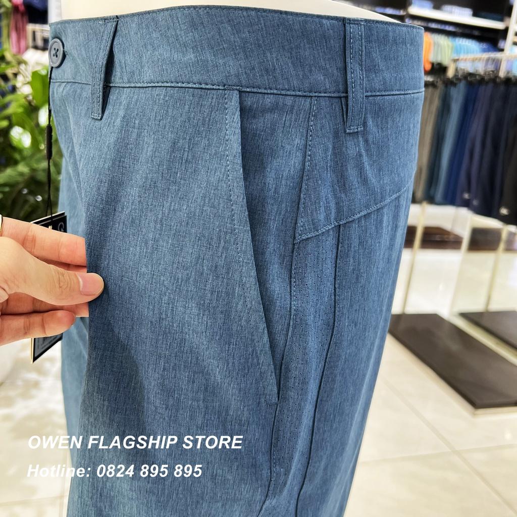 Quần short nam owen màu xanh melange SS231417