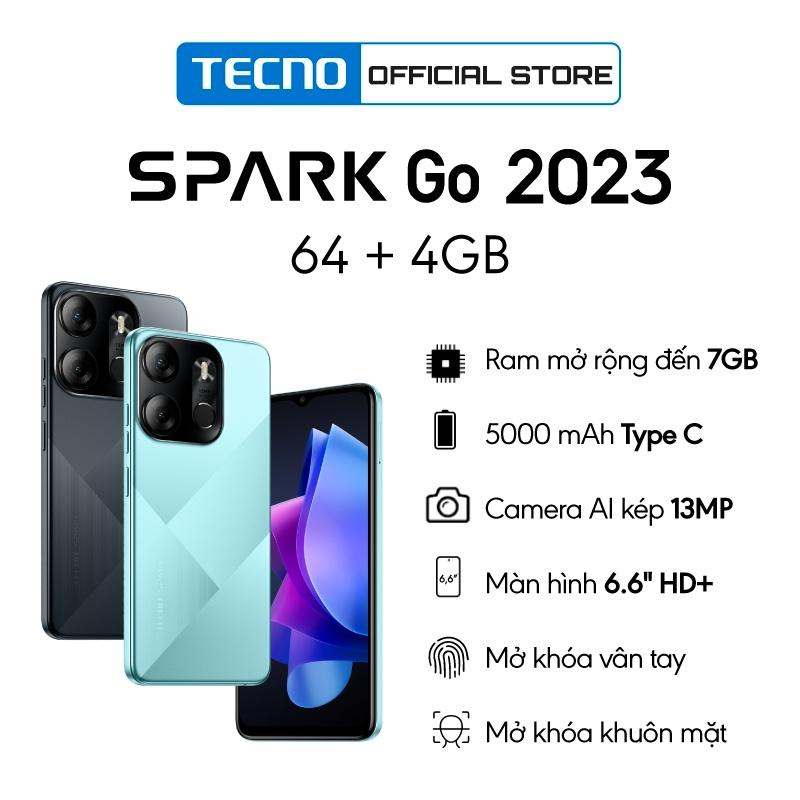 Điện thoại Tecno SPARK GO 2023 4GB/64GB - Helio A22 | 5000 mAh | 6,6" HD+| Cảm ứng vân tay | Hàng chính hãng | Bảo hành chính hãng 13 tháng