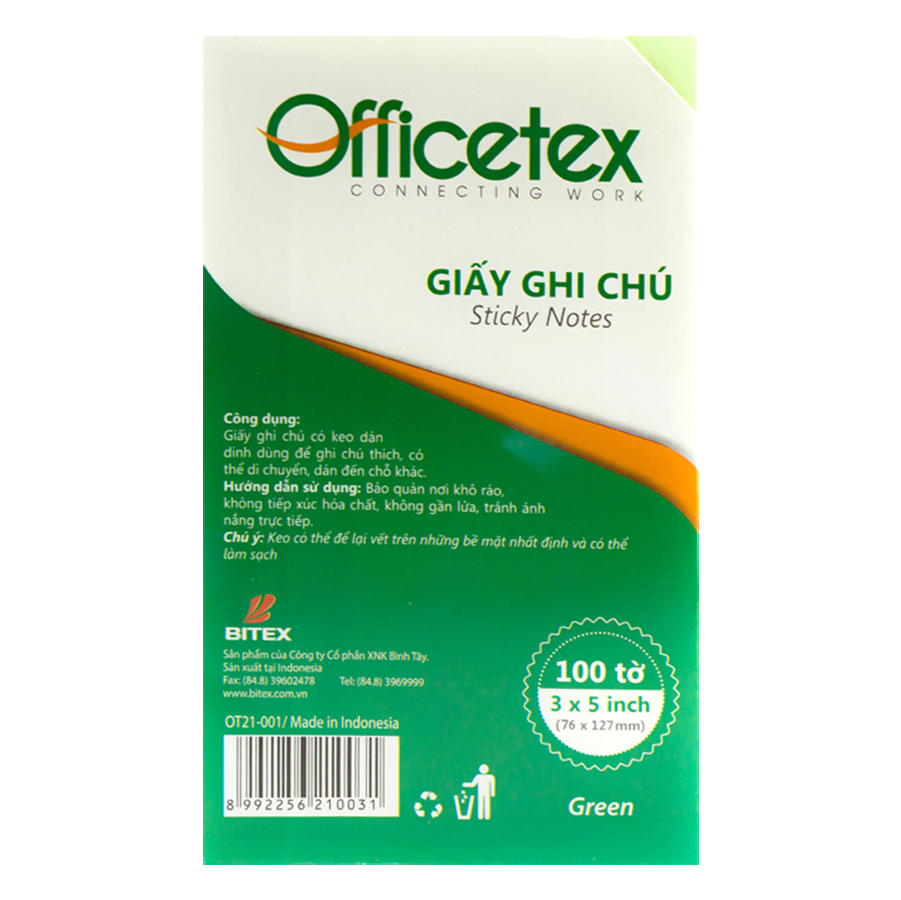 Giấy Ghi Chú OFFICETEX (3 x 5 inch)