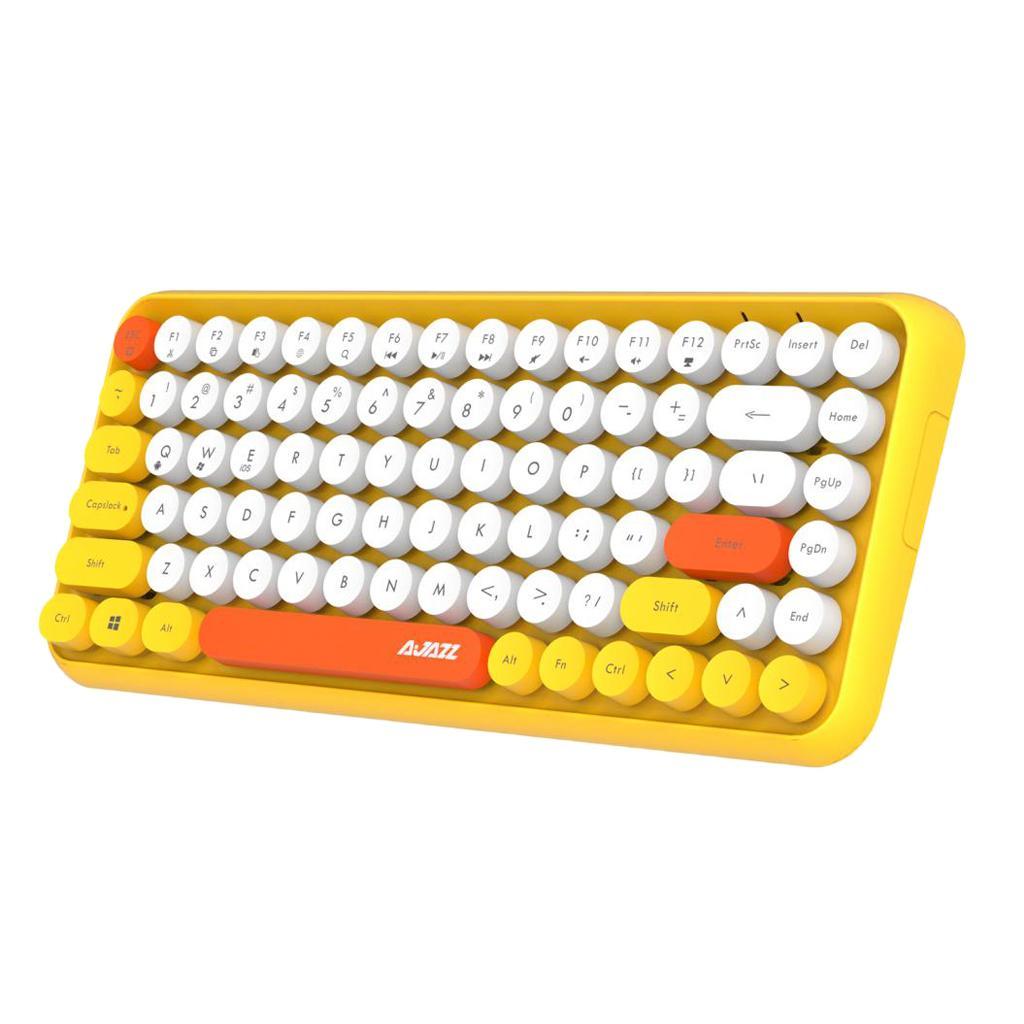 84 Key Wireless Bluetooth Lightless Keyboard for PC Laptop Tablet Yellow