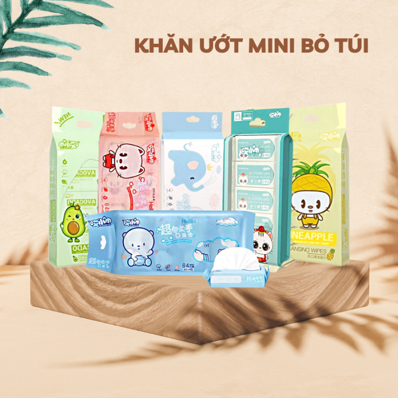 Combo 8 gói Khăn Ướt Bỏ Túi Mini