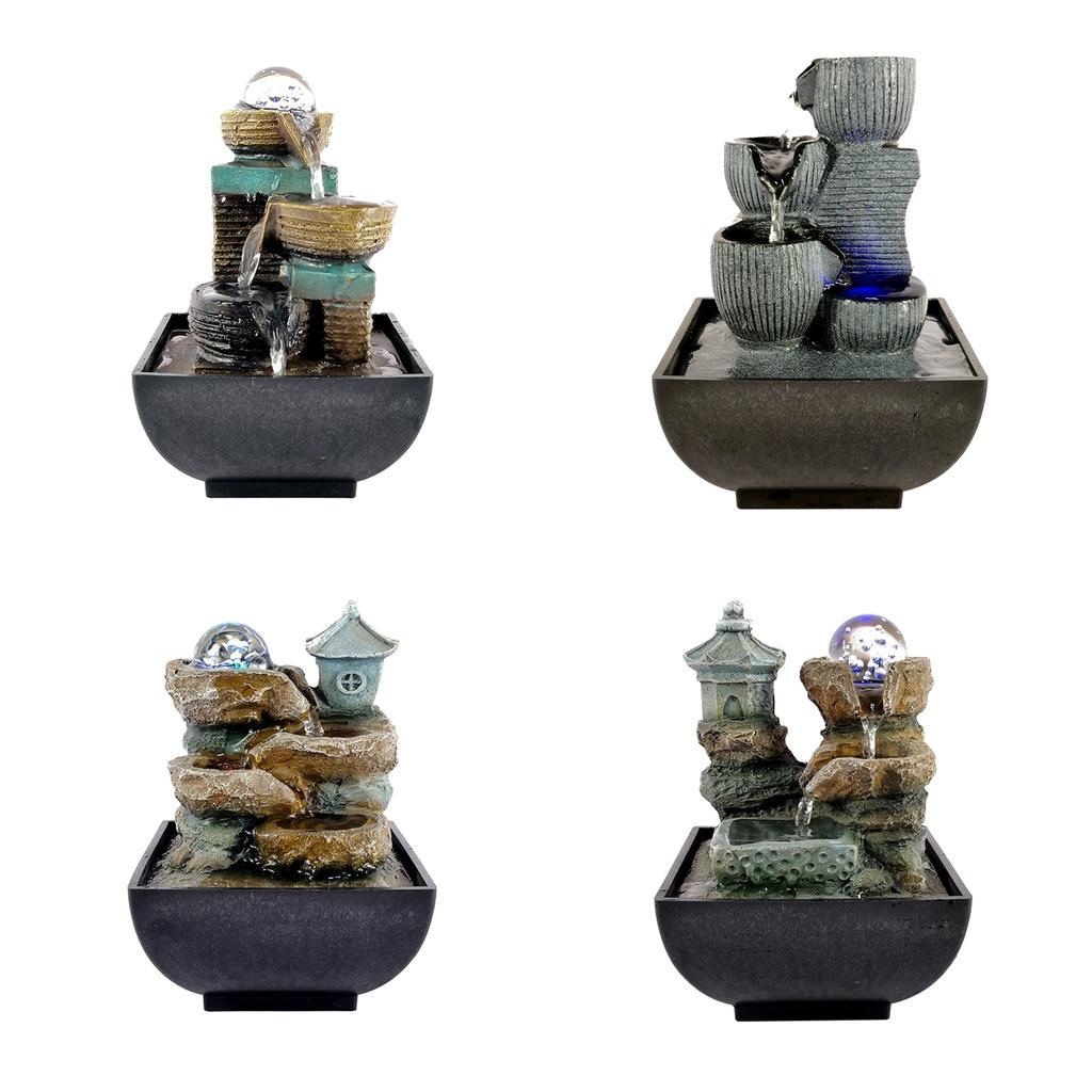 Tabletop Water Fountain Feng Shui Meditation Waterfall Fountain