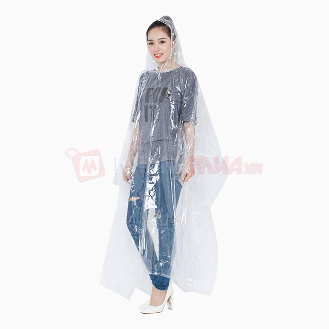 Áo mưa trong suốt 1 đầu