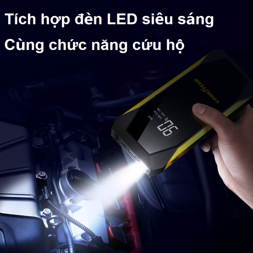 HÀNG NHẬP KHẨU - Bộ kík n.ổ ô tô, kiêm pin sạc dự phòng Goodyear GY-5295, 10000mAh