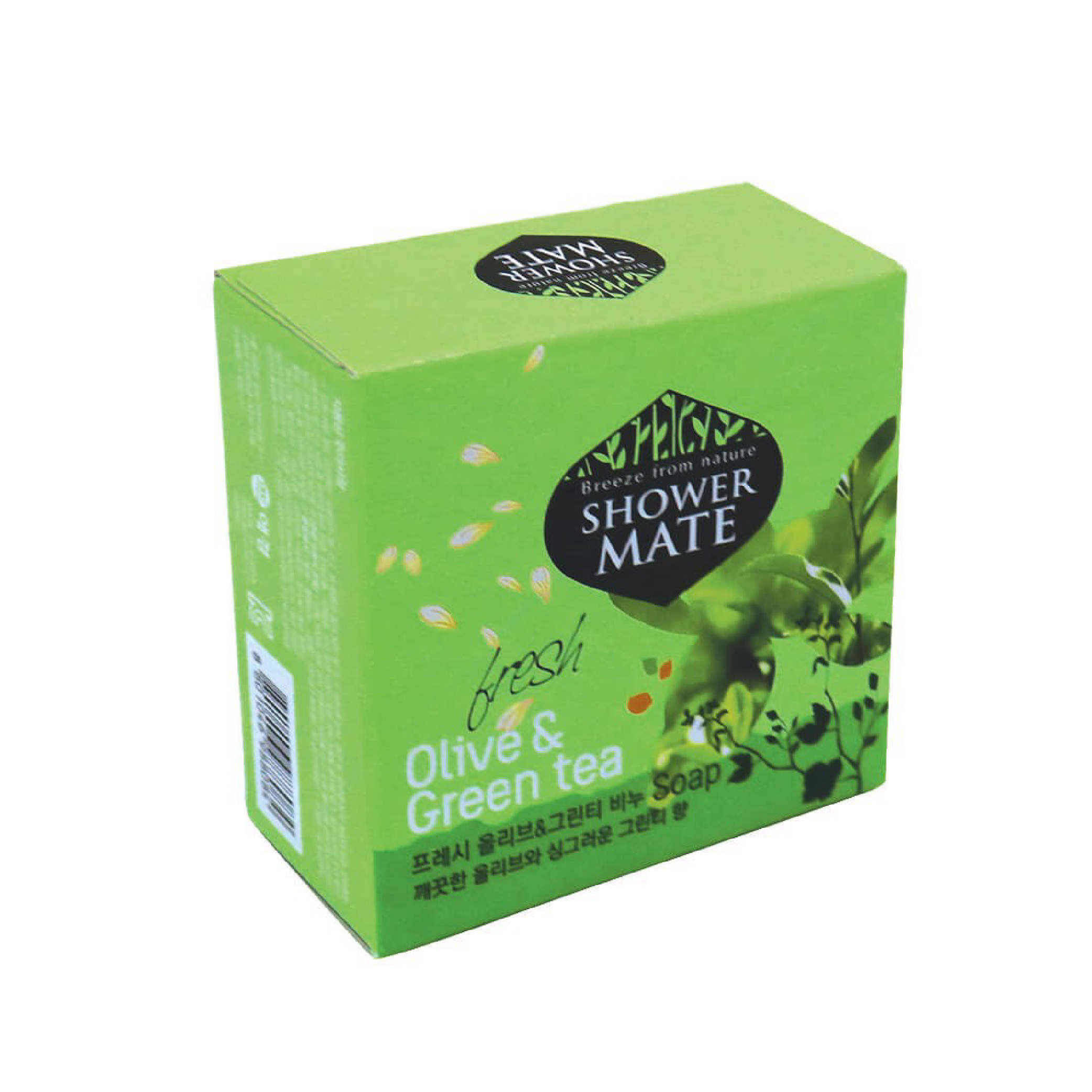 Xà bông tắm dưỡng da cao cấp giúp da mịn màng và làm sạch da SHOWERMATE Olive &amp; Green Tea 100g - Hàn Quốc Chính Hãng