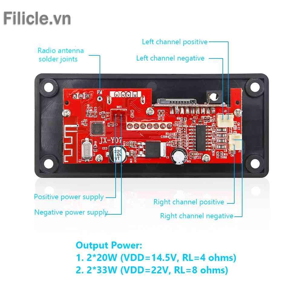 Mạch Giải Mã Khuếch Đại Âm Thanh MP3 60W 2 X 30W Bluetooth Cho Xe Hơi