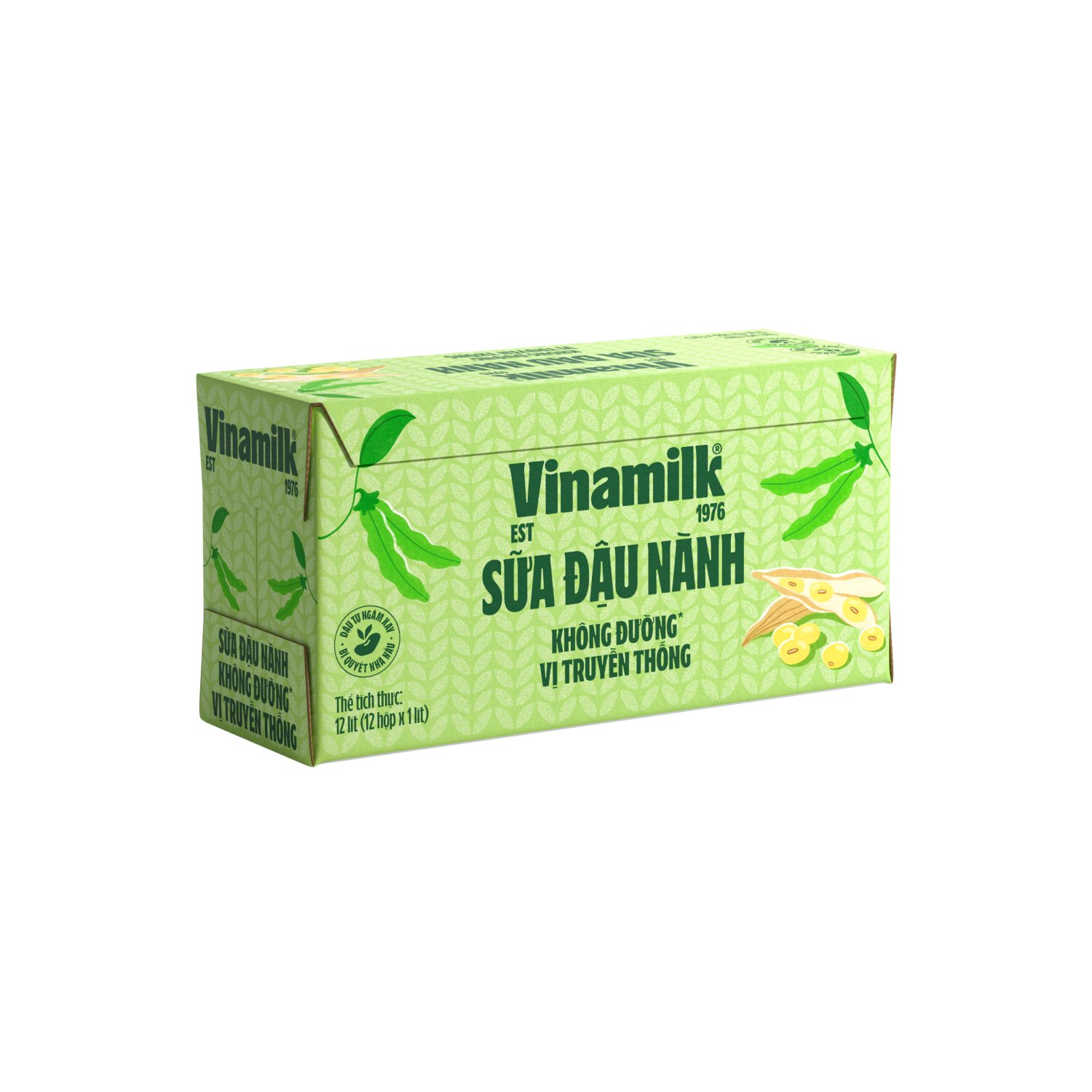 Thùng 12 Hộp Sữa Đậu Nành Không Đường Goldsoy 1L