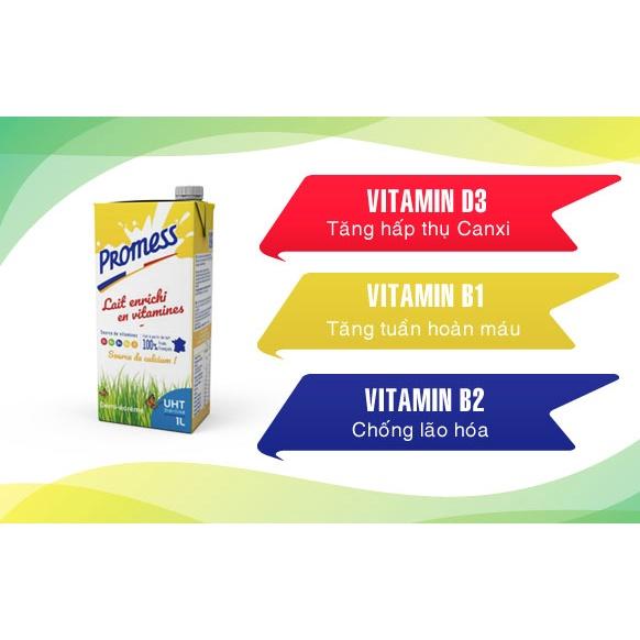 Sữa Tươi Promess Vitamin Canxi 200ml - Sữa nhập khẩu Pháp