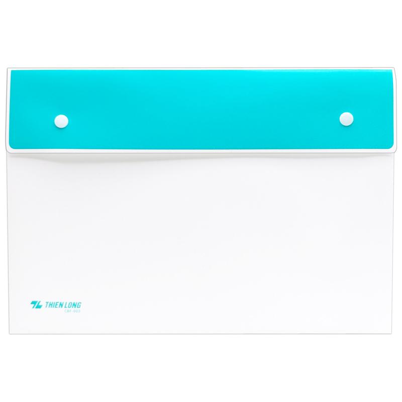 Bìa Nút Màu Pastel F4 - Thiên Long CBF-003 - Trắng Pastel (Sức Chứa 125 Tờ A4)