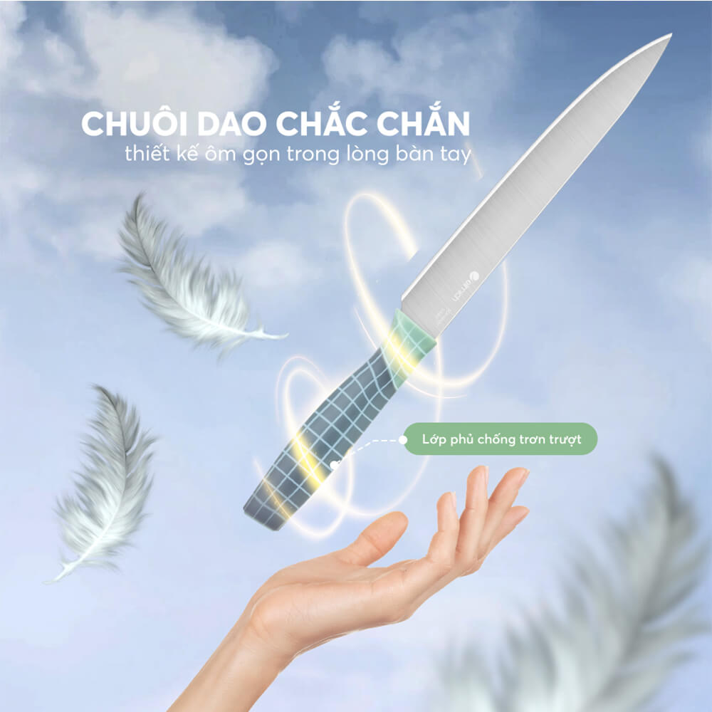 Dao Gọt Hoa Quả Elmich Diamond EL8405, Hàng Chính Hãng, Cán Chống Trượt, Chuôi Dao Chắc - JoyMall