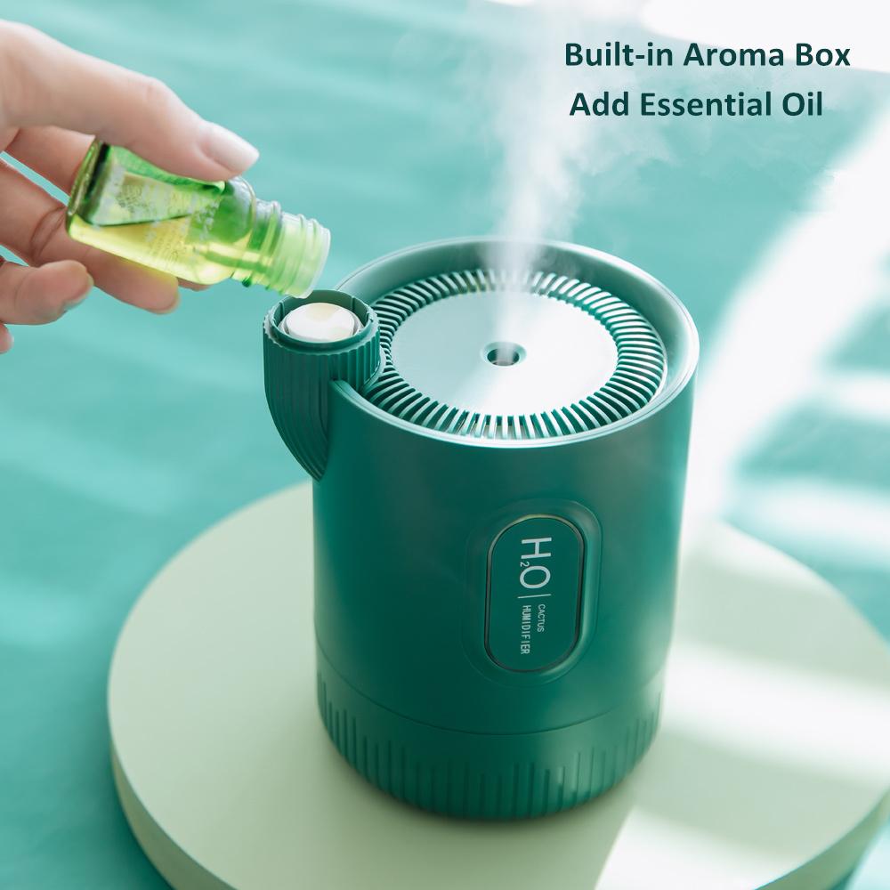 Không dây Xương Rồng Máy Tạo Độ Ẩm Không Khí H2O Di Động Siêu Âm Hương Thơm Khuếch Tán 2000mAh Pin Tinh Dầu Humidificador Cho Nhà Xe Ô Tô