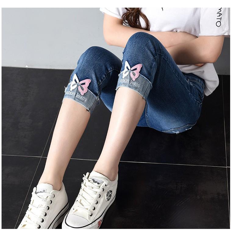 Quần jean lửng nữ | Quần 7 tấc nữ | Quần bò lửng || QL010