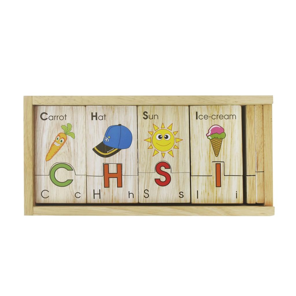 Đồ chơi gỗ Bộ tìm chữ cái | Winwintoys 62312 | Giúp bé nhận biết mặt chữ và phát triển tư duy sáng tạo