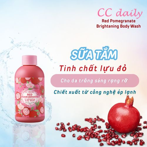 Sữa tắm trái cây CC Daily chiết xuất Lựu Đỏ CC Daily Red Pomegranate Brightening Body Wash