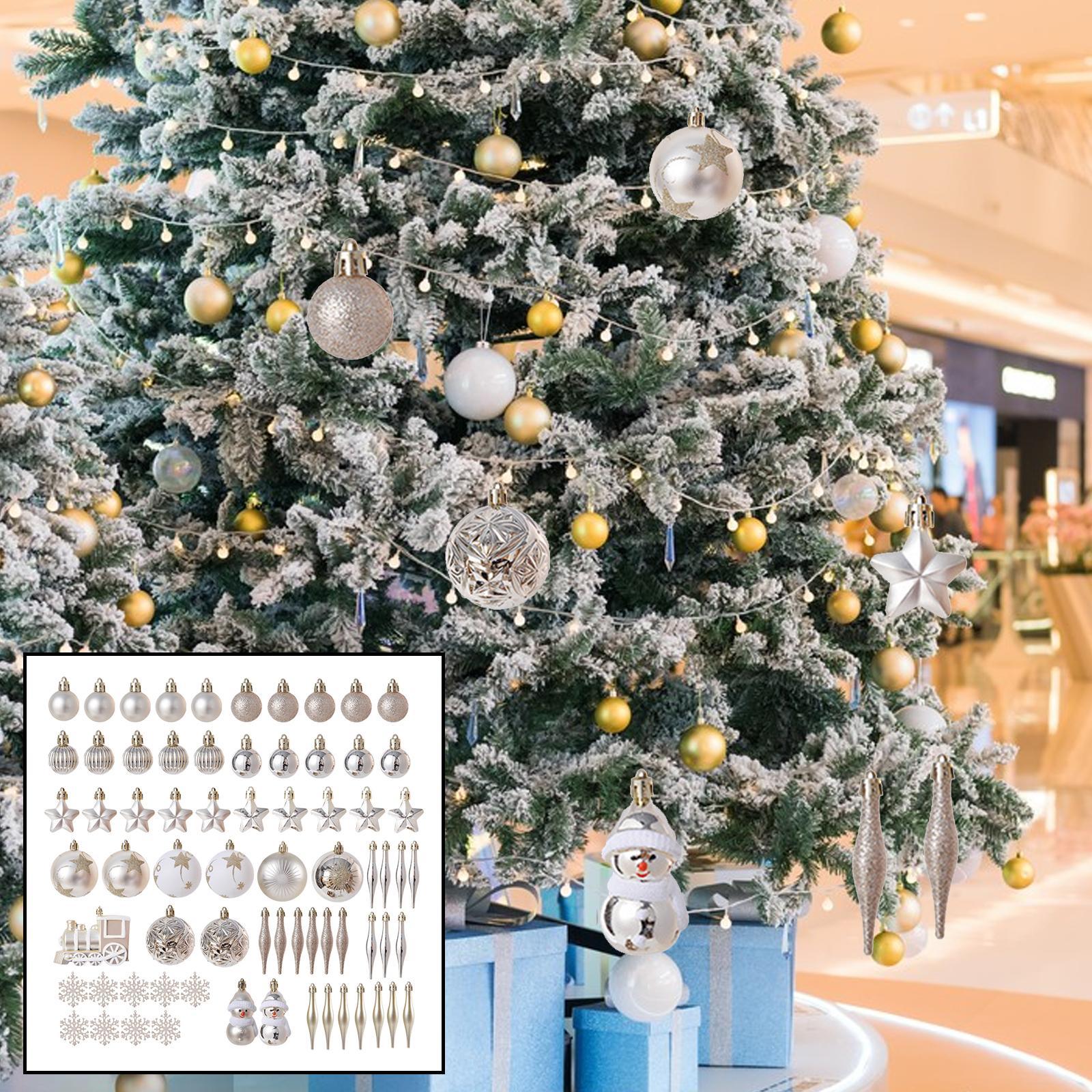 70 Pieces Christmas Ball Ornaments for Festive Photo Prop Party Supplies