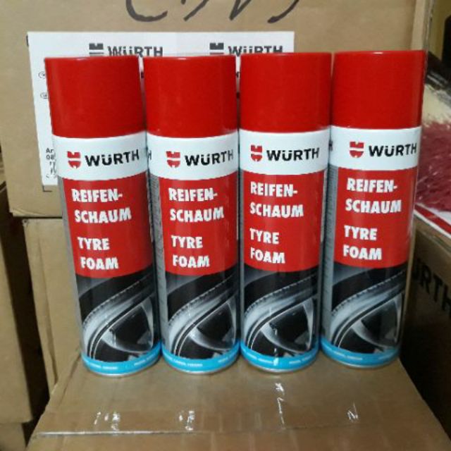 CHAI XỊT BỌT BẢO DƯỠNG LỐP XE WURTH TYRE CARE FOAM 500ML